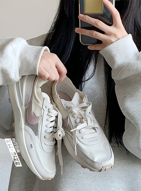 向往体育Nike耐克Waffle女子Sacai透气轻便休闲华夫鞋 FB1298-101
