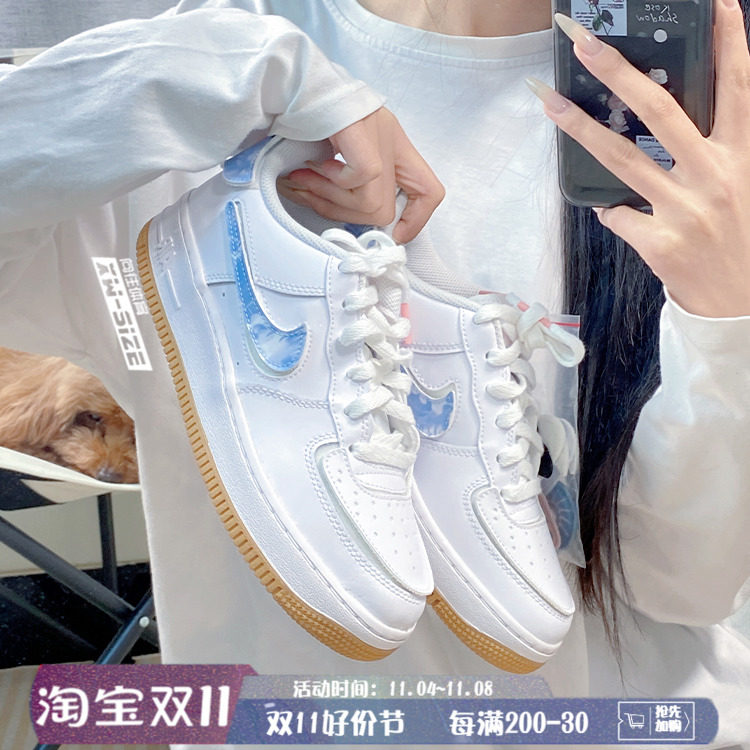 Nike/耐克正品Air Force 1女子AF1白蓝魔术贴空军板鞋 DM1020-100怎么样,好用不?