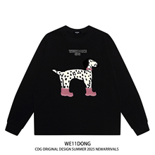 WE11DONE CDG小众潮牌斑点狗狗印花宽松百搭纯棉打底衫长袖t恤潮