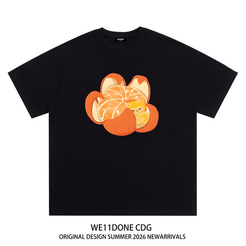 WE11DONECDG橙子印花短袖t恤