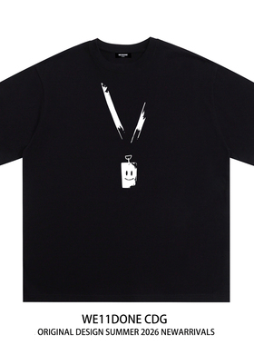 WE11DONE CDG小众潮牌WELLDONE美式高街男女重磅宽松纯棉短袖t恤