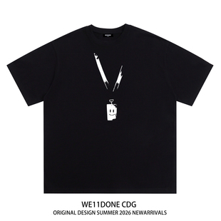 t恤 高街男女重磅宽松纯棉短袖 WE11DONE CDG小众潮牌WELLDONE美式