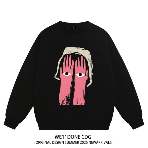 WE11DONECDG卡通宽松圆领卫衣