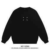 WE11DONE CDG小众潮牌WELLDONE美式 高街男女重磅宽松加绒圆领卫衣