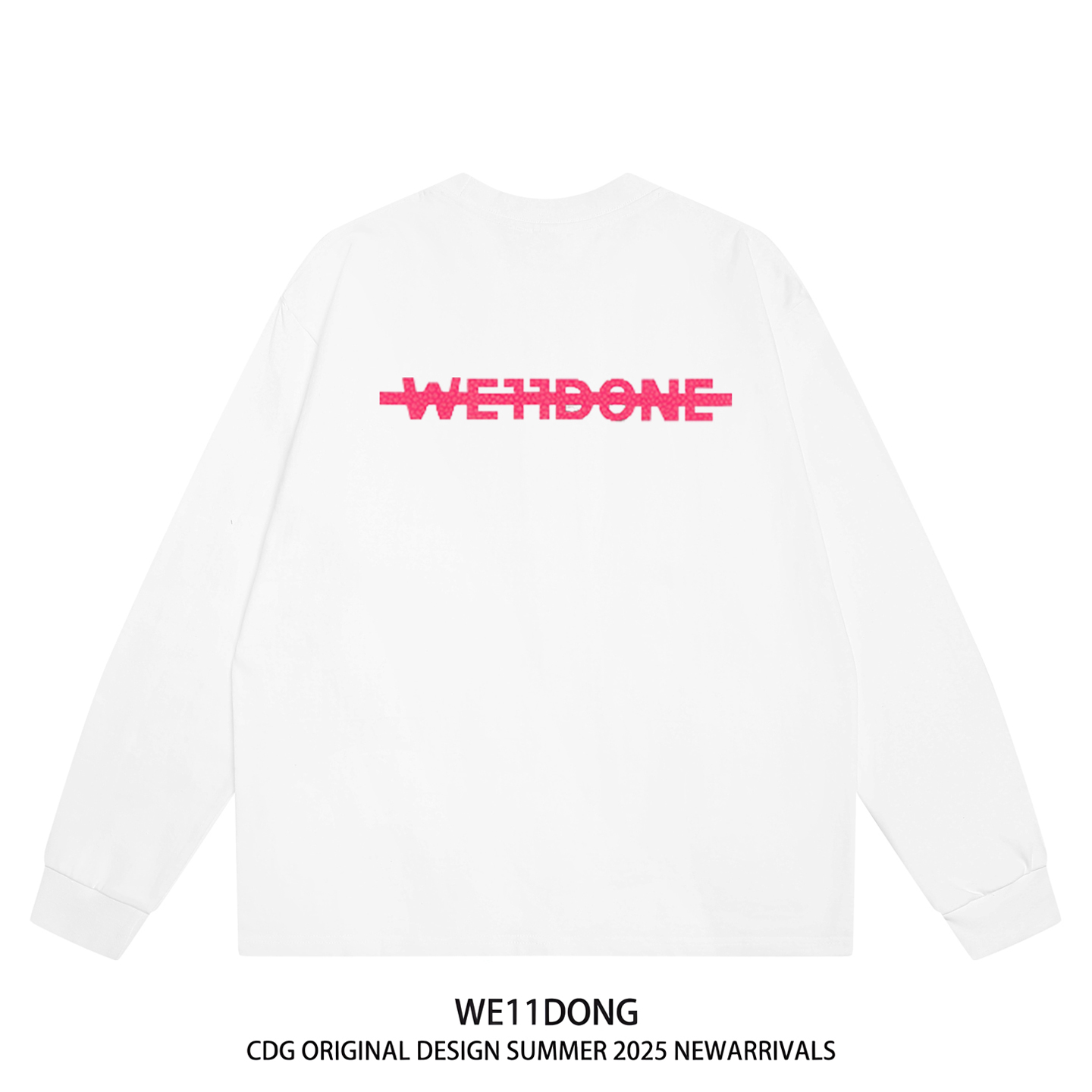 WE11DONE纯棉宽松长袖T恤打底衫
