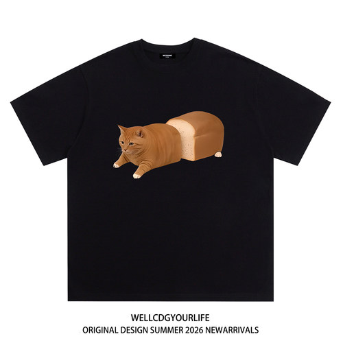 WE11DONECDG面包猫咪短袖t恤