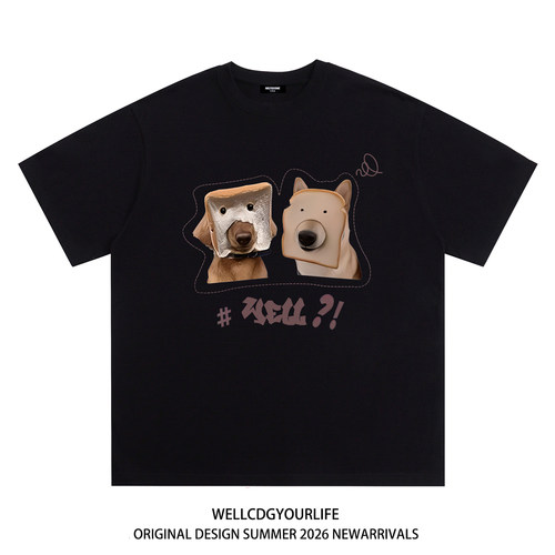 WE11DONECDG面包狗狗短袖t恤
