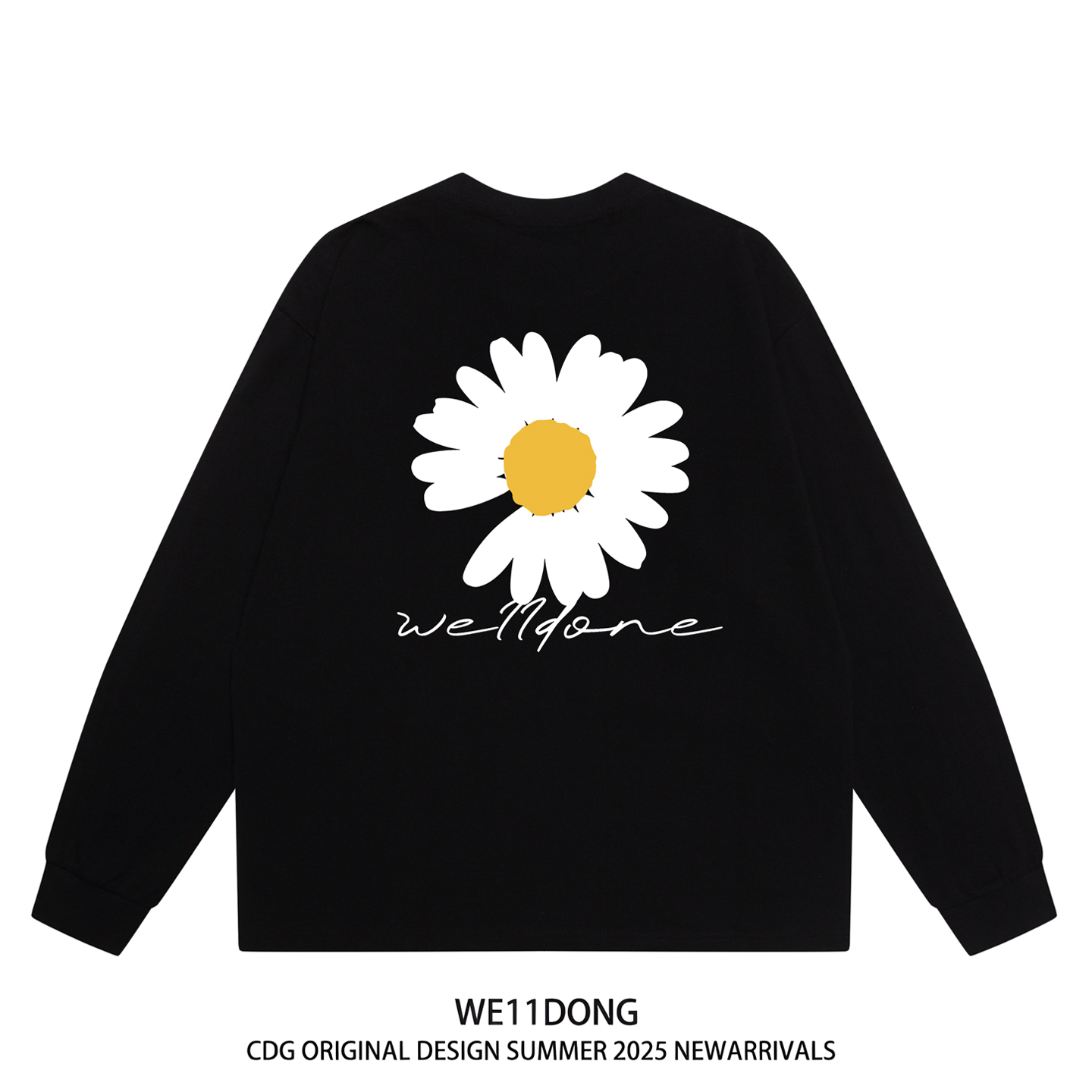 WE11DONE小雏菊印花纯棉长袖t恤