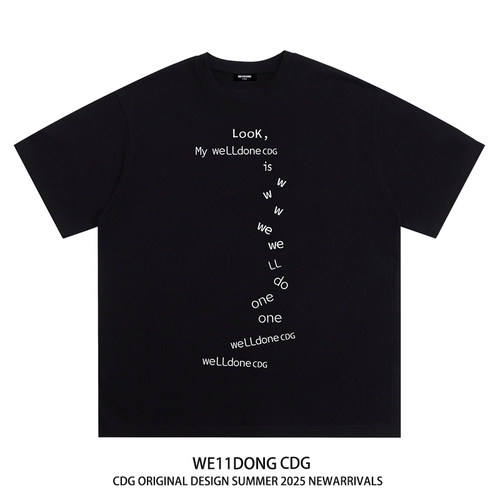 WE11DONECDG重磅纯棉短袖T恤