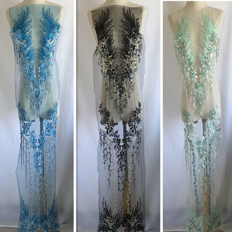 长条刺绣花朵钉珠布贴补丁网纱蕾丝婚纱裙衣服装饰辅料手工缝DIY,居家布艺,布贴,淘宝优惠券,粉丝福利购,淘宝优惠卷