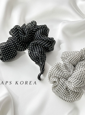 CAPS KOREA｜发量少小号波点香蕉夹竖夹气质马尾发夹女高级感头饰