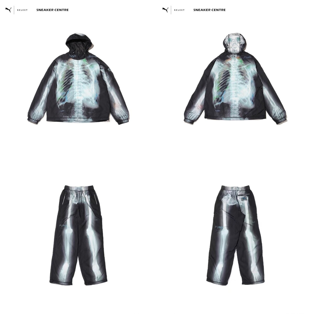 PUMA x ARIES彪马阿瑞斯超限定联名款黑标FW24骨骼印花套装626549