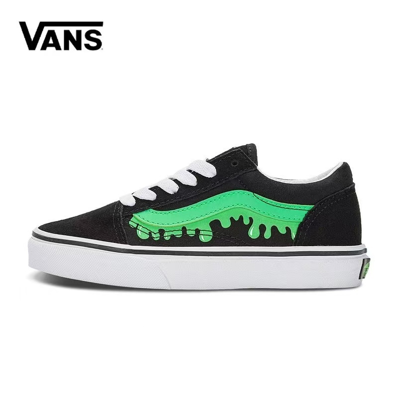 Vans Old Skool范斯万斯休闲潮流中小童防滑轻便低帮滑板鞋油漆绿