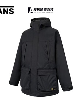 酷动城 Vans范斯中性高端休闲运动保暖户外羽绒夹克 VN000P64BLK