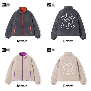 NEW ERA纽亦华冬季梭织双面穿羽绒服灰鸭绒保暖夹克运动中性外套