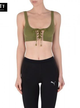 Puma彪马 F/ENTY LACING LONG BRA蕾哈娜限量运动瑜伽背心574697