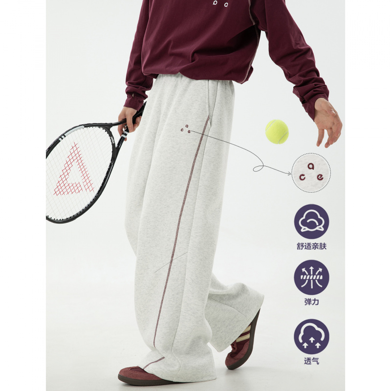 休闲裤男秋季款直筒宽松质感长裤子潮牌运动
