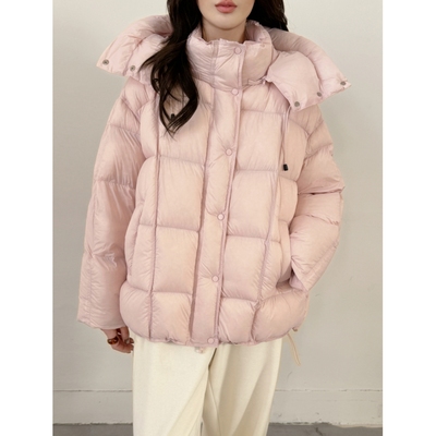 中长款白鸭绒羽绒服女外套韩版