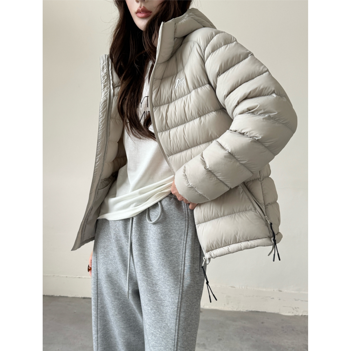 排骨羽绒服女款90白鸭绒135g