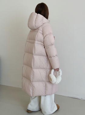 巨好看泡芙大被子羽绒服女长款过膝2025御寒冬装90白鸭绒加厚外套