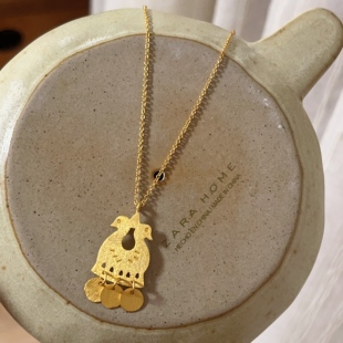 【现货】西班牙Apres Ski镀金优雅天鹅典雅复古小众设计项链颈链