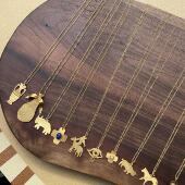 APRES 素吊坠项链锁骨链复古手工 小人花朵多元 SKI 西班牙品牌