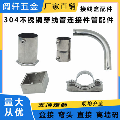 线管接线盒配件弯管直接盒接锁母