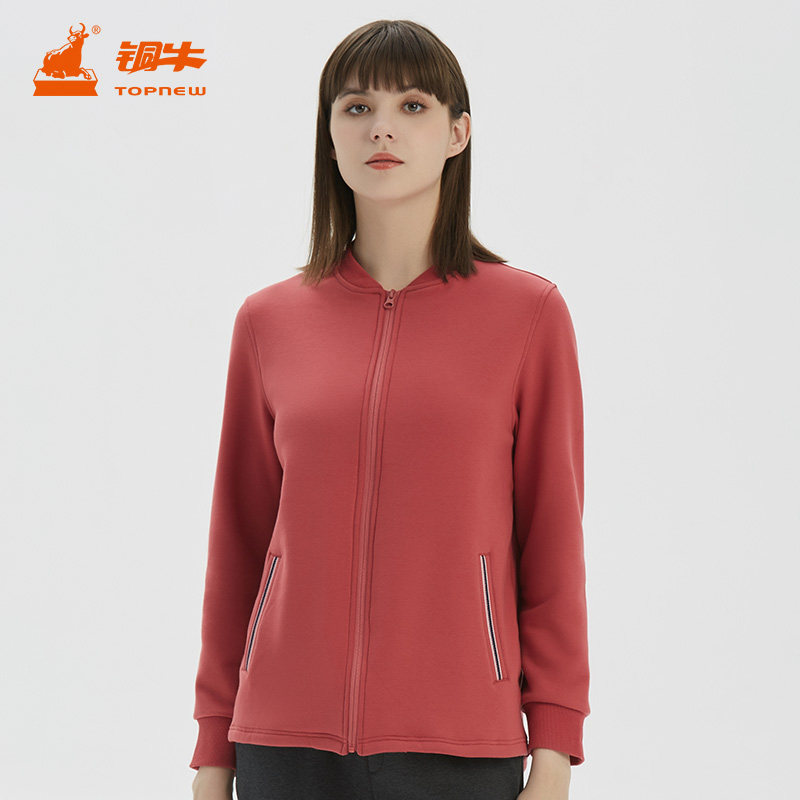 铜牛欧粒绒茧型保暖女外套 女士棒球领长袖开襟休闲上衣秋冬VS178,女士内衣/男士内衣/家居服,保暖上装,淘宝优惠券,粉丝福利购,淘宝优惠卷