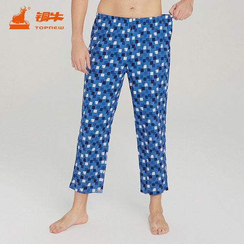 topnew铜牛男士家居裤春夏新款棉