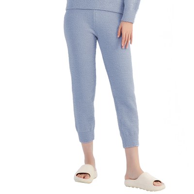 铜牛Bless羽毛绒纯色收口女睡裤