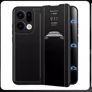 oppofindX9手机壳findX9pro磁吸翻盖保护套适用find系列X9新款OPPO真皮全包防摔商务外壳男女来电显示透明壳