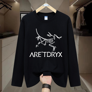 2024秋冬季鸟家纯棉长袖重磅双纱精梳潮牌打底衫男士圆领T恤320g