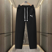 加绒加厚运动阔腿卫裤 秋季 男生宽松直筒裤 男冬季 新款 马家休闲长裤