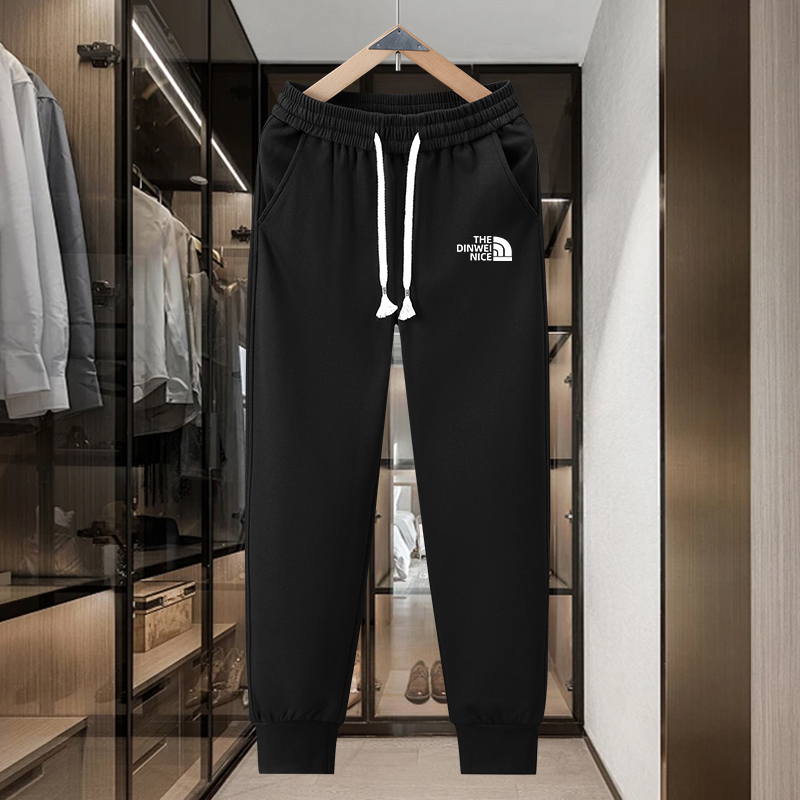 秋冬季新款ins运动裤修身束脚情侣百搭卫裤加绒加厚休闲裤男长裤