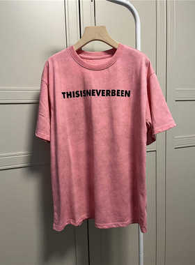 欧货满天星字母印花宽松T恤女夏季美式复古百搭上衣潮SAIER STUDI