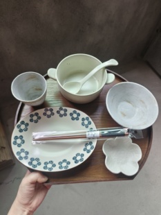 一人食餐具景德镇高温釉下彩餐具家用分餐制月子餐餐具套装