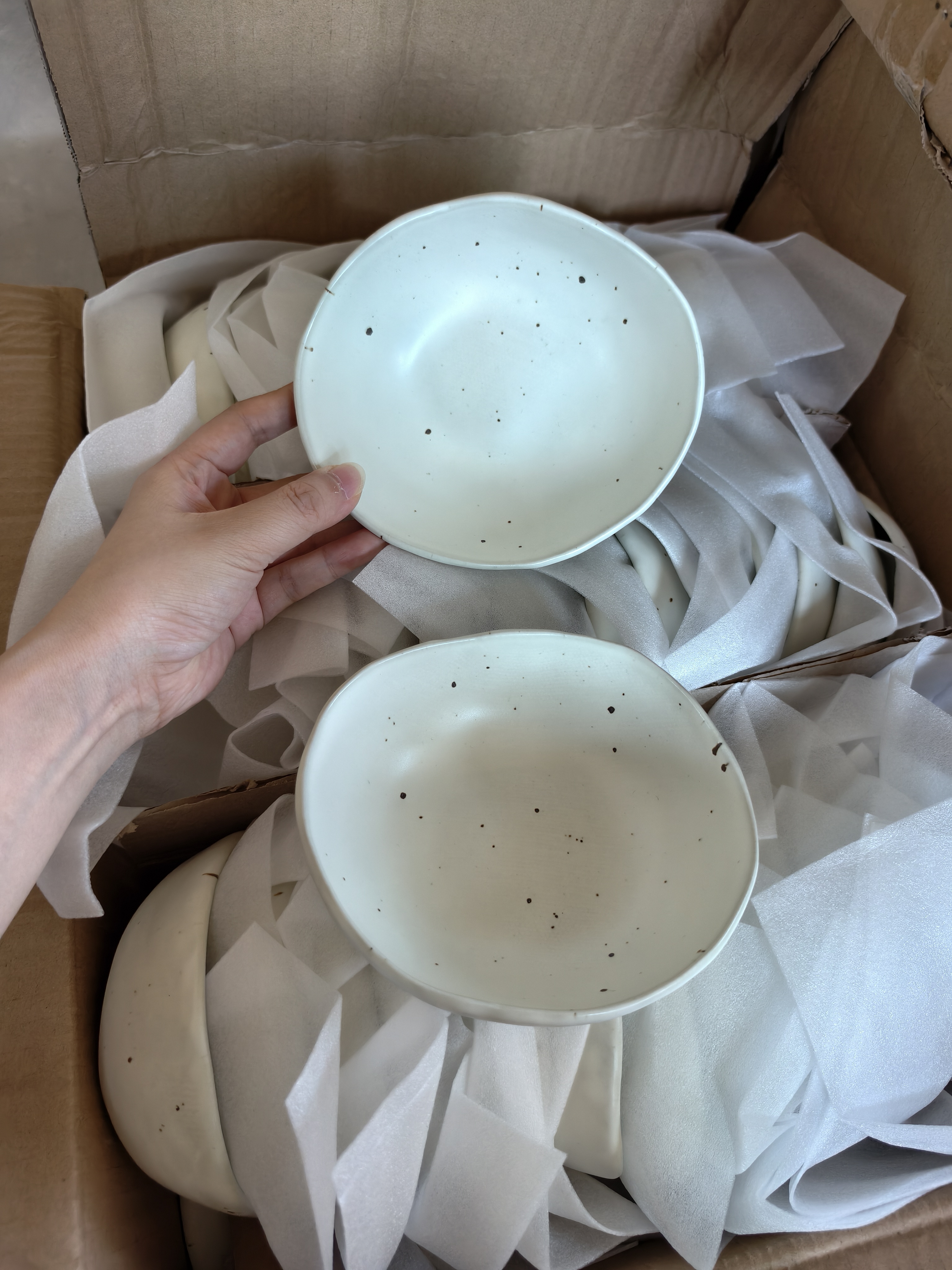 景德镇粗陶小众设计 异形碗米饭碗甜品碗水果碗粥碗茶食碗手捏碗