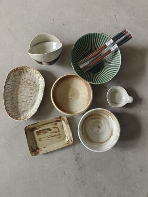 景德镇复古新中式风餐具套装二人食小家庭餐具套装