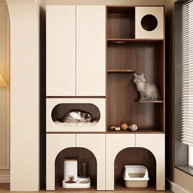 实木猫厕所对封闭式防外溅