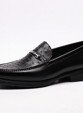 意大利进口沙驰男鞋2023秋冬款鸵鸟皮XL超轻底休闲皮鞋ISXT9B3078