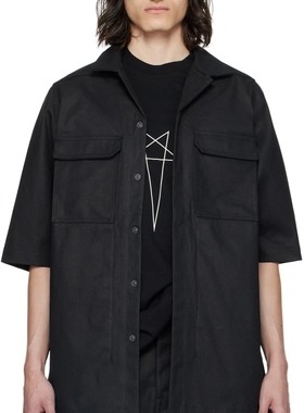 39ro Magnum帆布衬衫性张力穿搭男短袖工装口袋衬衣