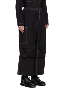 Coulisse阔腿工装裤伞兵裤潮款撞色设计直筒休闲裤