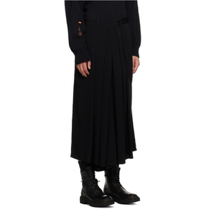 YOHJI Ta Tuxedo R-Standard Hakama暗黑垂坠百褶裤个性八分裙裤
