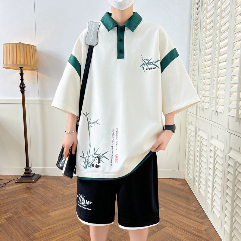 短袖短裤运动套装男夏季青少年两件套初中高中学生夏装一套搭配衣
