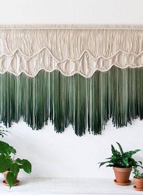 远方的远|北欧风macrame挂毯染色手工编制壁毯卧室客厅床头民宿装