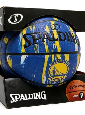 斯伯丁NBA 金州勇士队 橡胶材质 7号篮球 火箭哈登 杜兰特