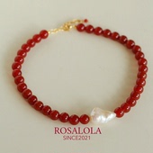 ROSALOLA 020501 红玛瑙项链·LOLA系列 珠韵诗意·时尚 复古新中式