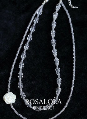ROSALOLA 月光玫瑰·法式浪漫复古玫瑰花朵项链·LOLA系列 062301