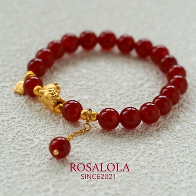 ROSALOLA 金马纳福运·复古新中式红玛瑙手串·LOLA系列 012402