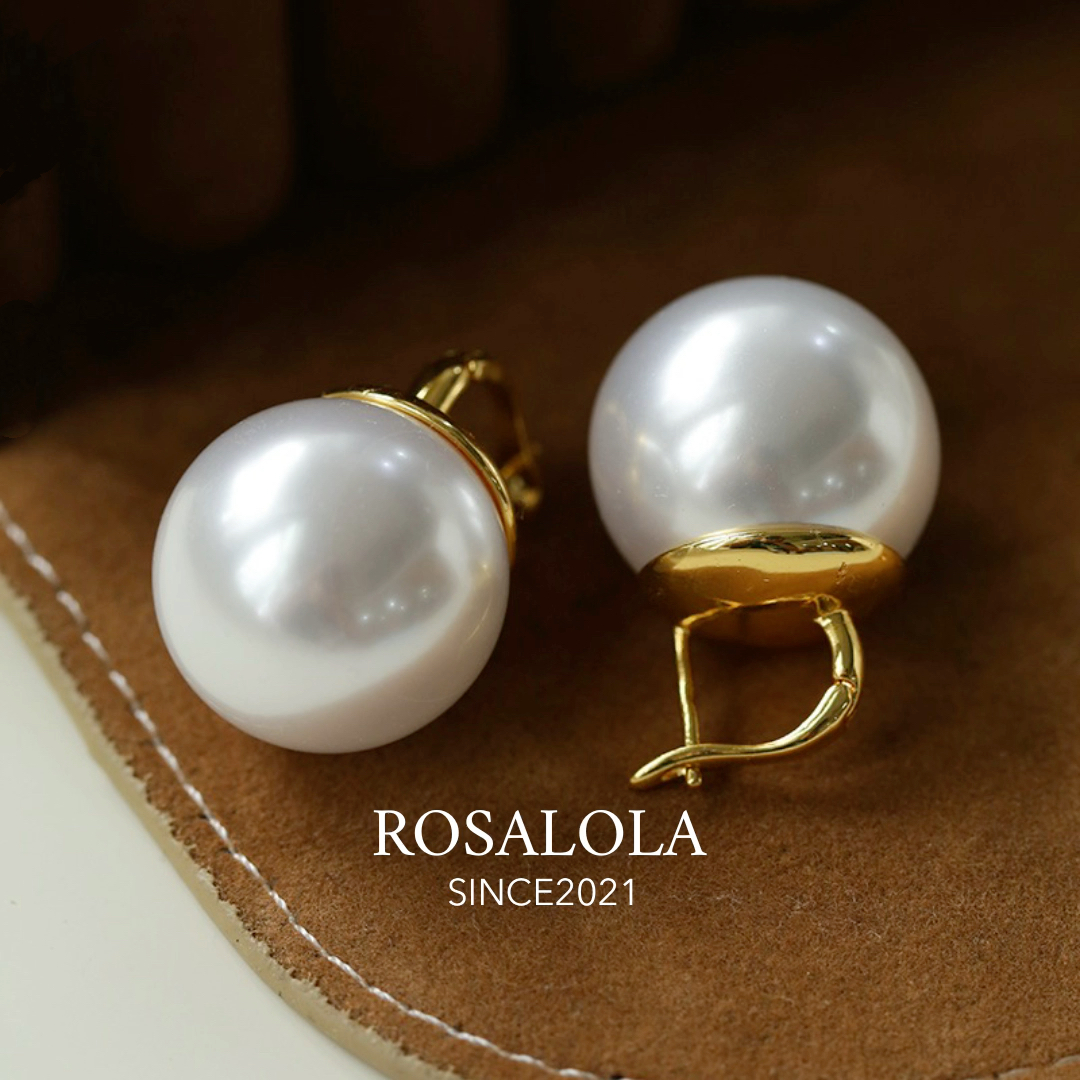 ROSALOLA魔幻大珍珠/复古港风LOLA系列 耳钉